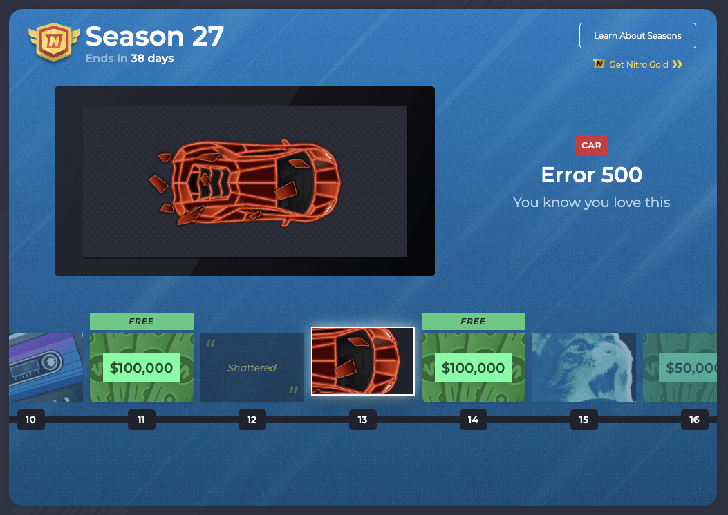 Introducing the season rewards page news nitro type